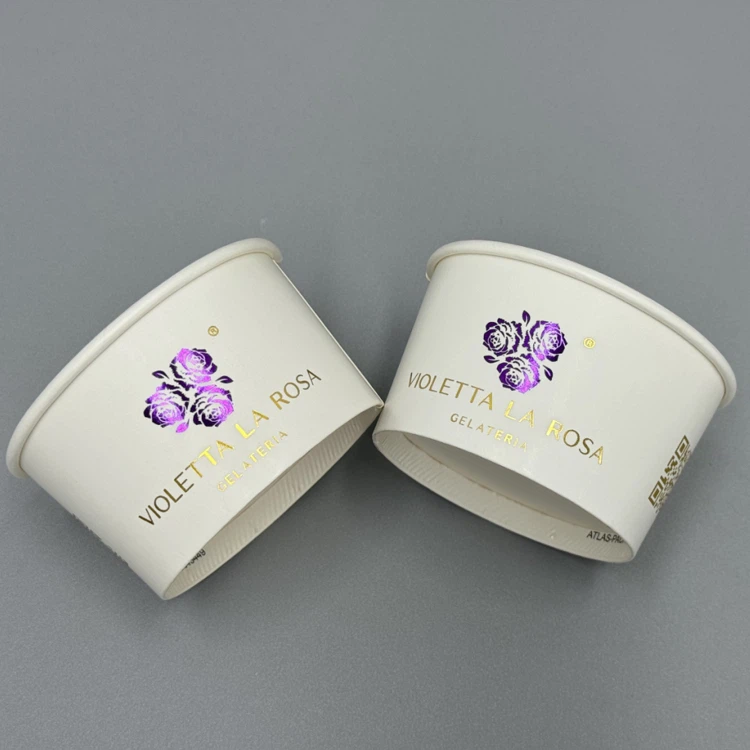 100ml Ice Cream Paper Tubs With Paper Lids