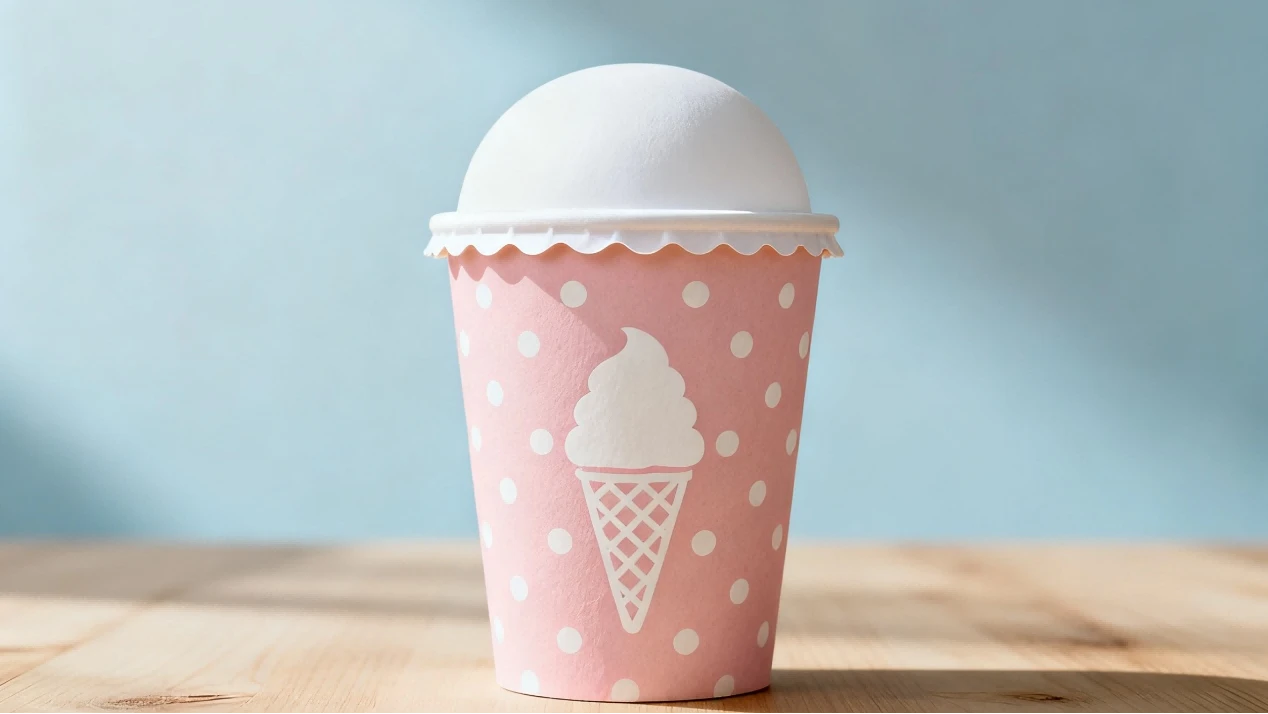 Paper Ice Cream Cups with custom lids 1 Paper Ice Cream Cups with custom lids 1