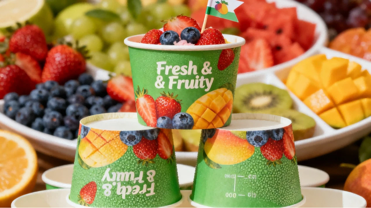 Paper Ice Cream Cups with custom lids 3 Paper Ice Cream Cups with custom lids 3