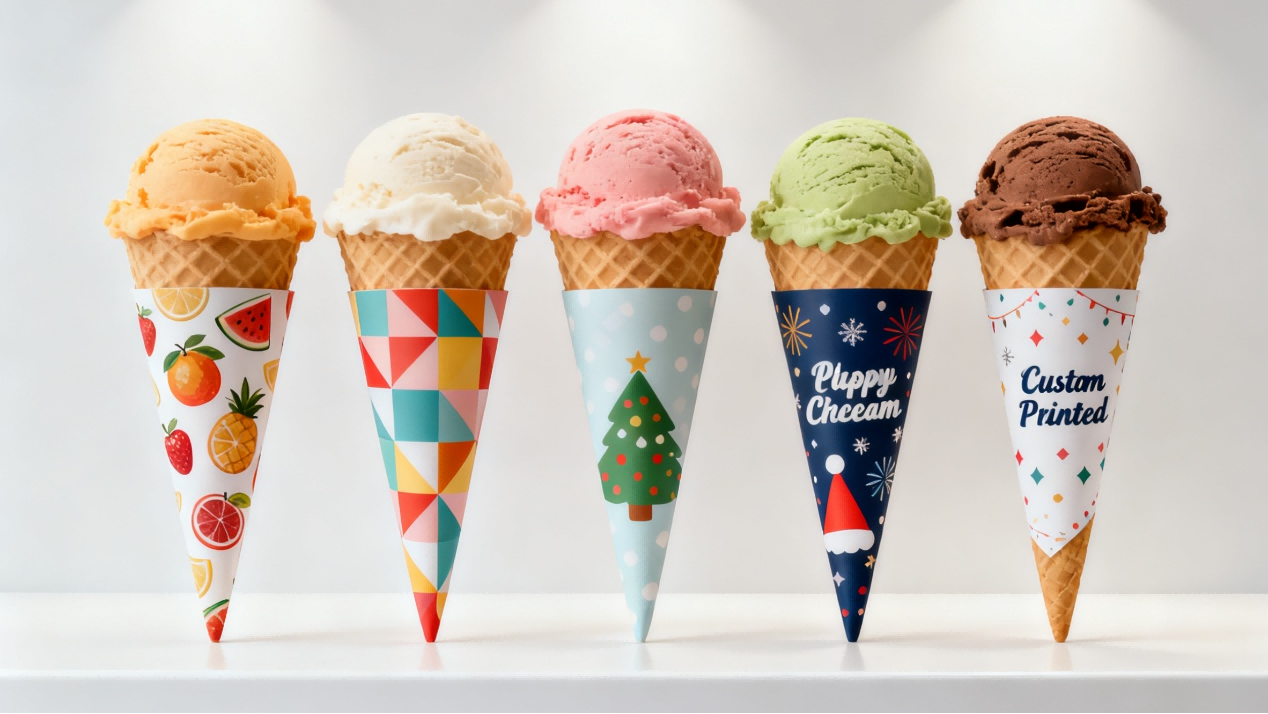 Ice Cream Cone Sleeve with printing 1 Ice Cream Cone Sleeve with printing 1