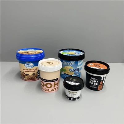 500 ml runder Eisbehälter aus PP-Kunststoff mit Deckel